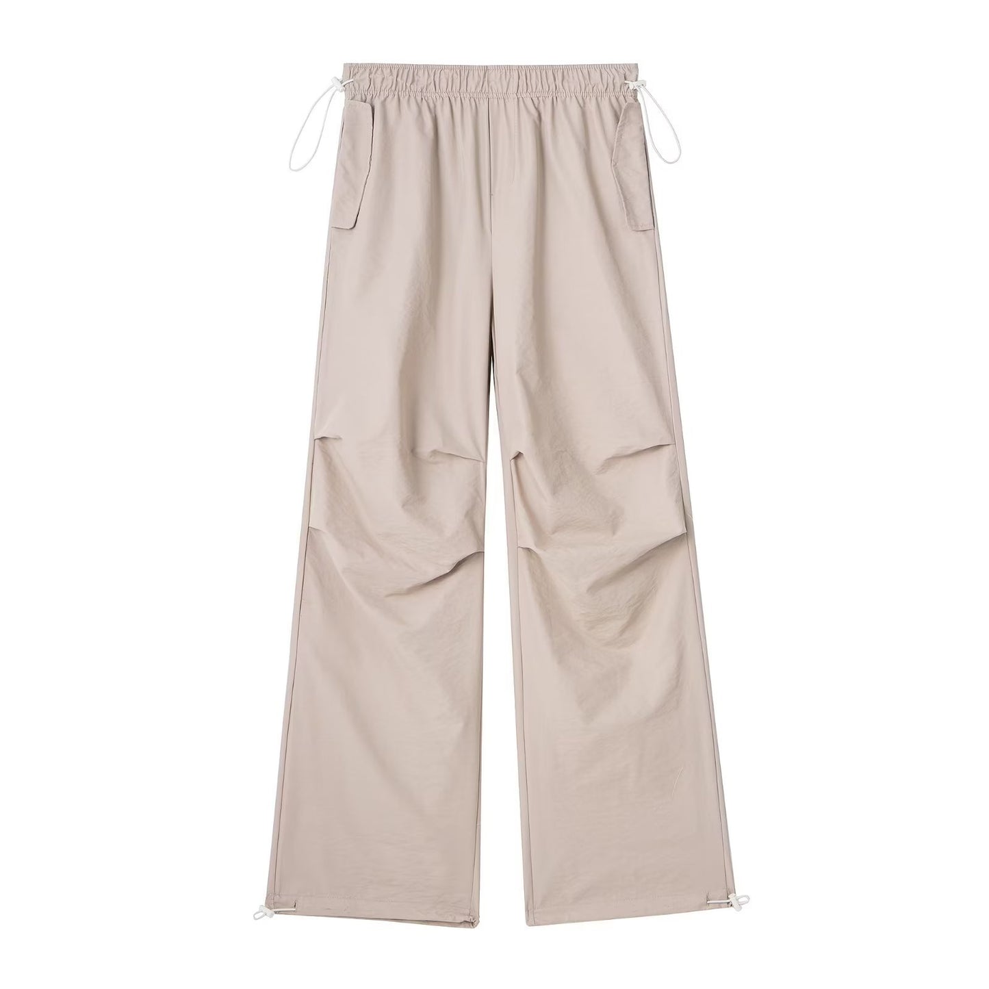 French Elastic Drawstring Fashion All-match Parachute Jogging Casual Trousers