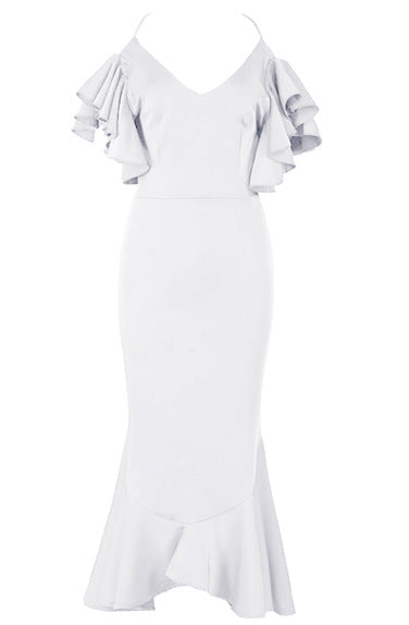 V-neck backless pencil skirt Dress