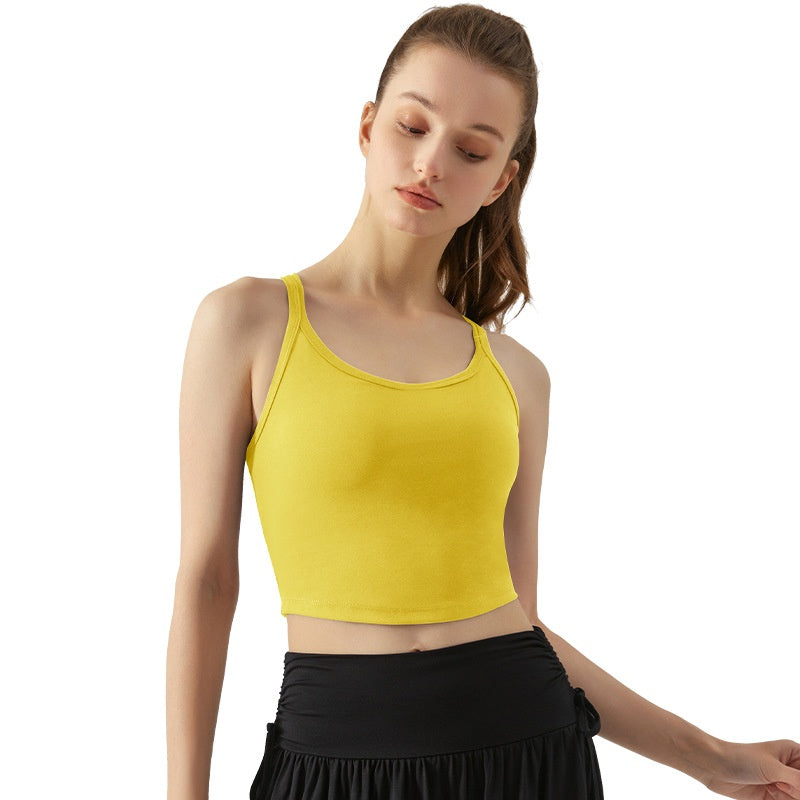 Frontal Arc Women's Hem Yoga Vest for Enhanced Workout Experience