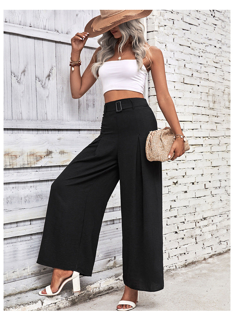 Stylish High Waist Wide Leg Trousers for a Chic Casual Look