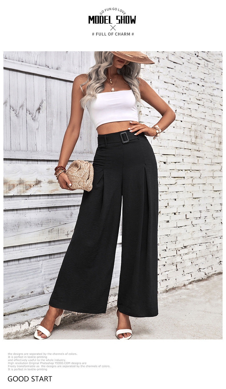 Stylish High Waist Wide Leg Trousers for a Chic Casual Look