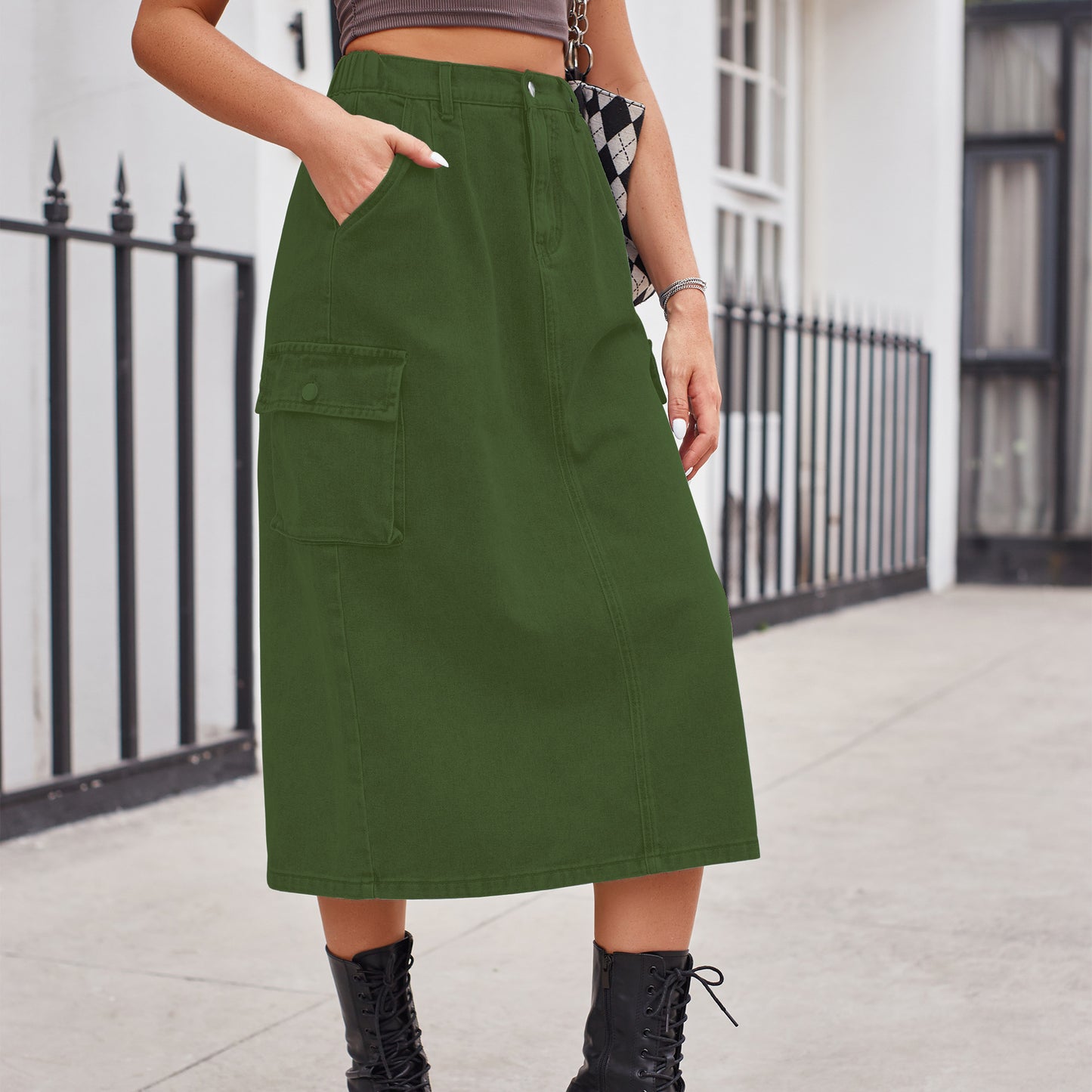 Versatile Denim Skirt for Work and Casual Wear