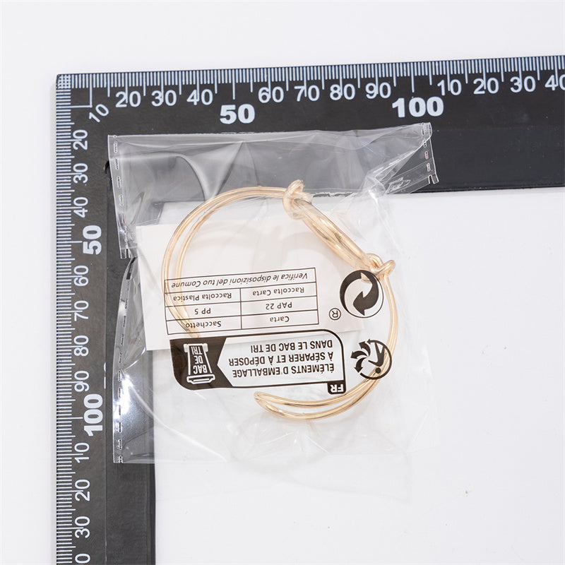 Design Double-layer Hollow Knot Open-ended Bracelet For Women