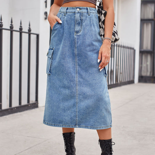 Versatile Denim Skirt for Work and Casual Wear