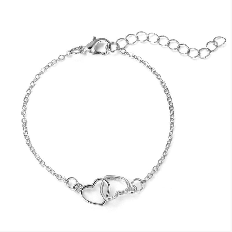 Women's Heart Shaped Alloy Bracelet