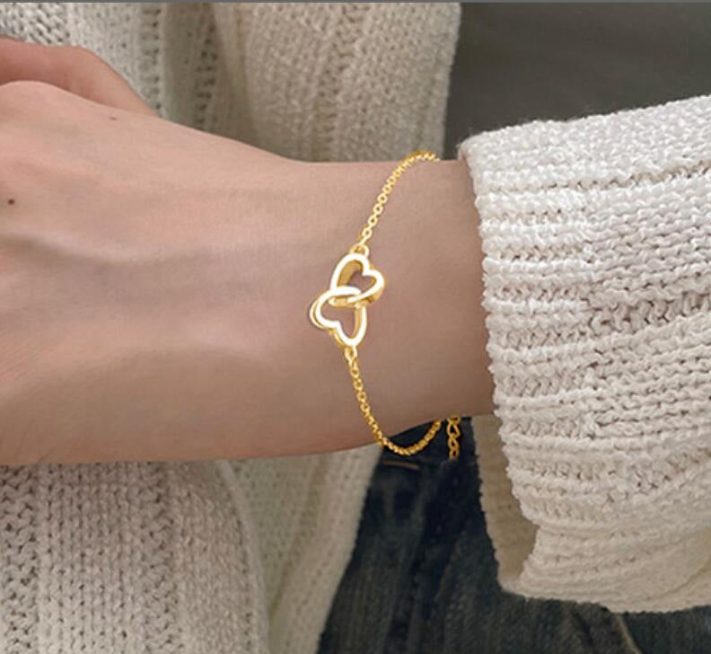 Women's Heart Shaped Alloy Bracelet