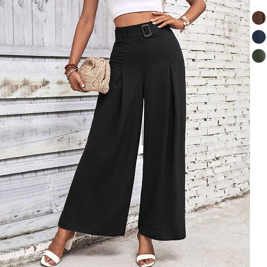 Stylish High Waist Wide Leg Trousers for a Chic Casual Look