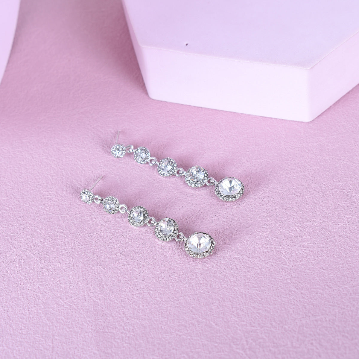 Zircon Tassel Earrings | Long and Elegant