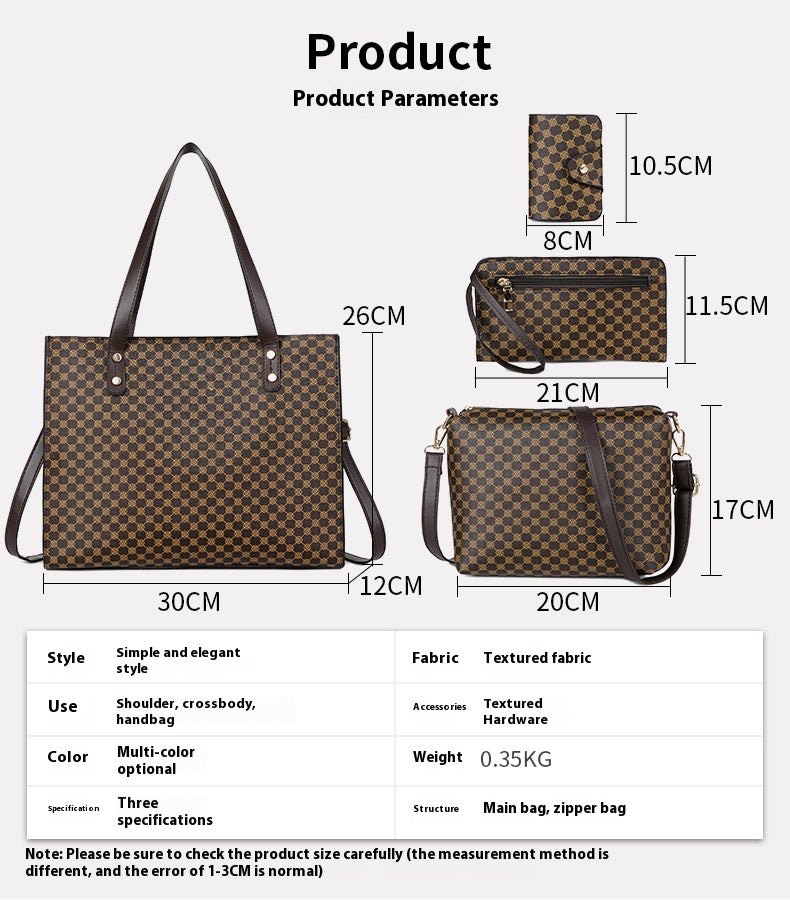 Handbag Four-piece Set Printed Shoulder Messenger Bag