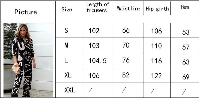 Stylish Long Sleeve Shirt and High Waist Trousers Fashion Suit