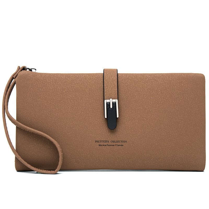 Sleek Women's Long Wallet with Clutch Design