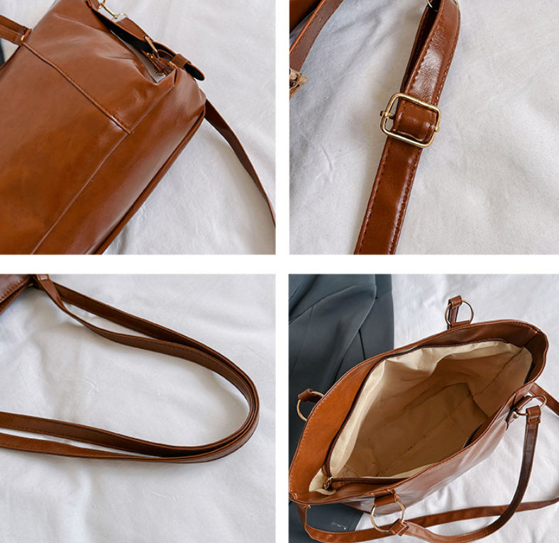 Women's Vintage-inspired Shoulder Bag with Spacious Storage