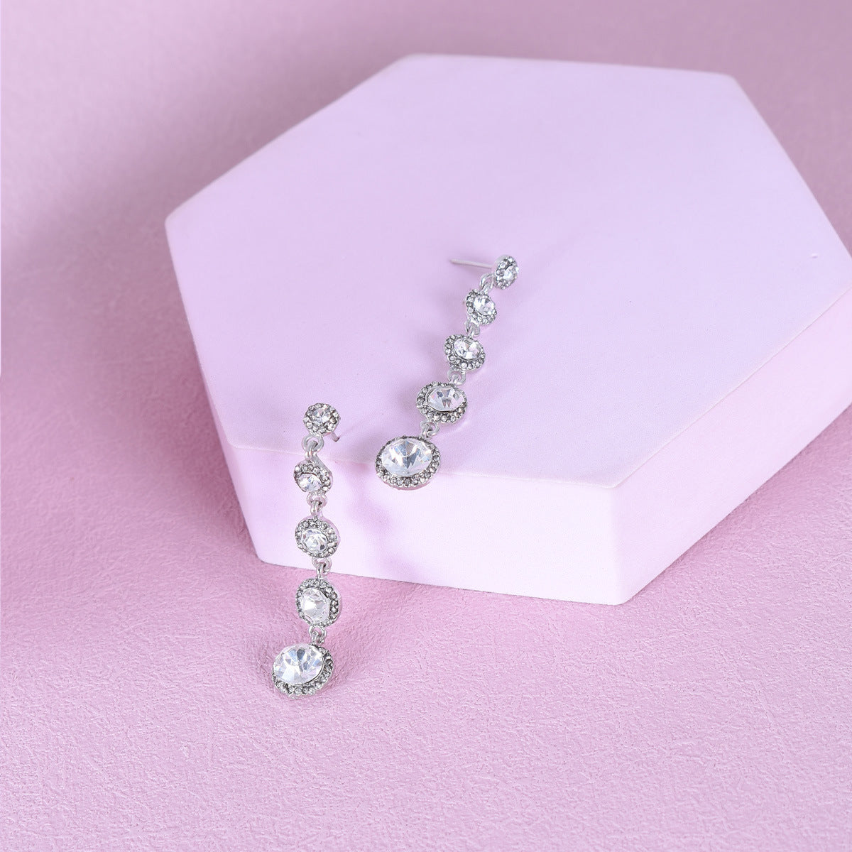 Zircon Tassel Earrings | Long and Elegant