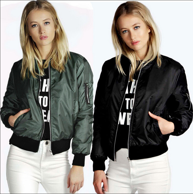 Women's Autumn and Winter Fashion Zipper Jacket Coat