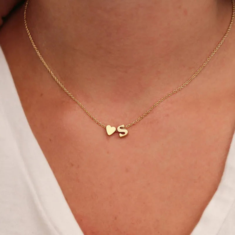 Tiny Heart Pendant in Gold or Silver Color - Personalized Choker Necklace for Women - Fashion Jewelry Gift