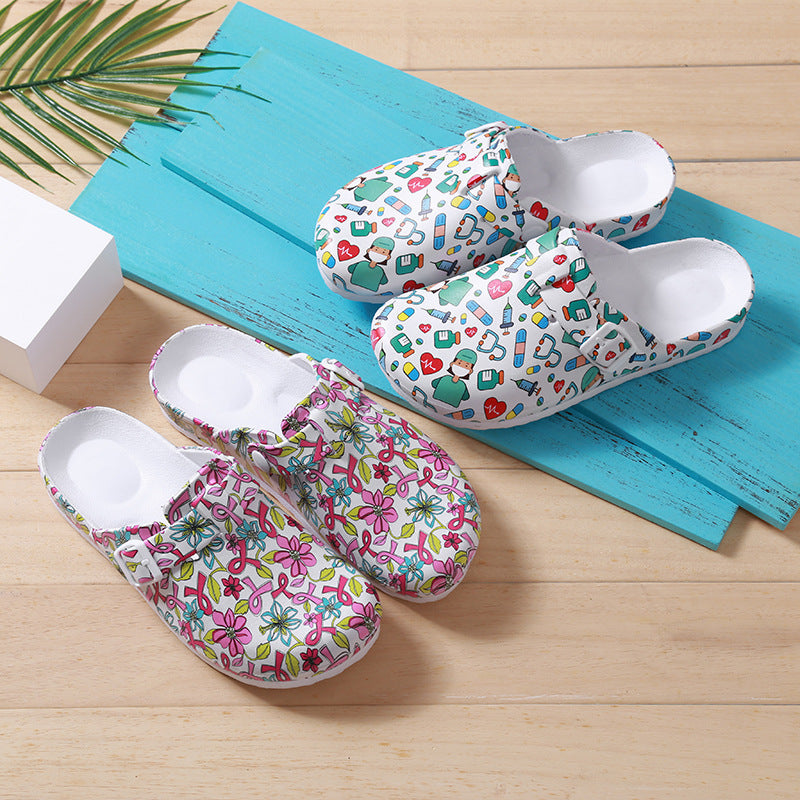 Creative Printed Slippers with Soft Bottoms | Protective Slippers