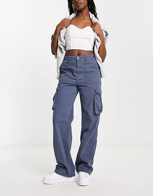 Trendy High Waist Slim Fit Work Pants for Girls